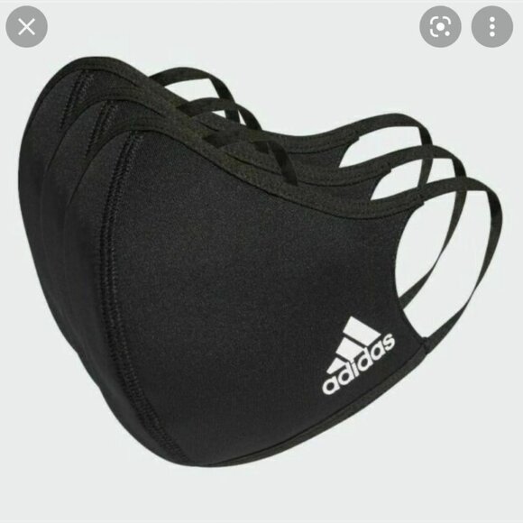 adidas Accessories - Adidas Face Mask Cover Protection Black Sz S One pack includes 3 masks.